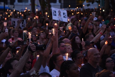 Candlelight vigil at Lake Eola